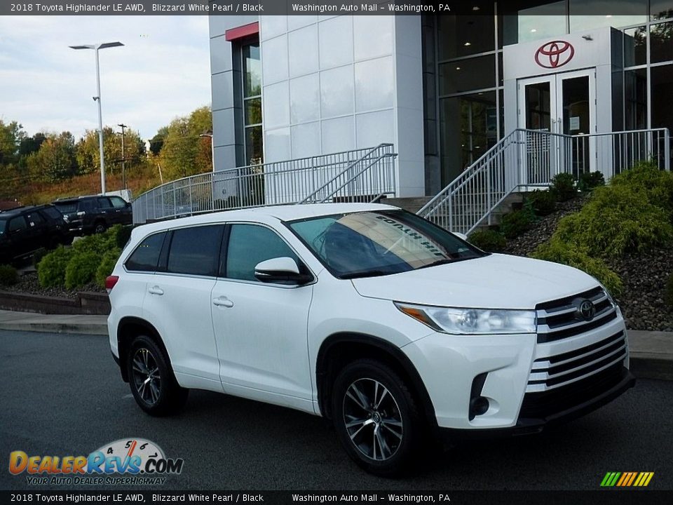 2018 Toyota Highlander LE AWD Blizzard White Pearl / Black Photo #1