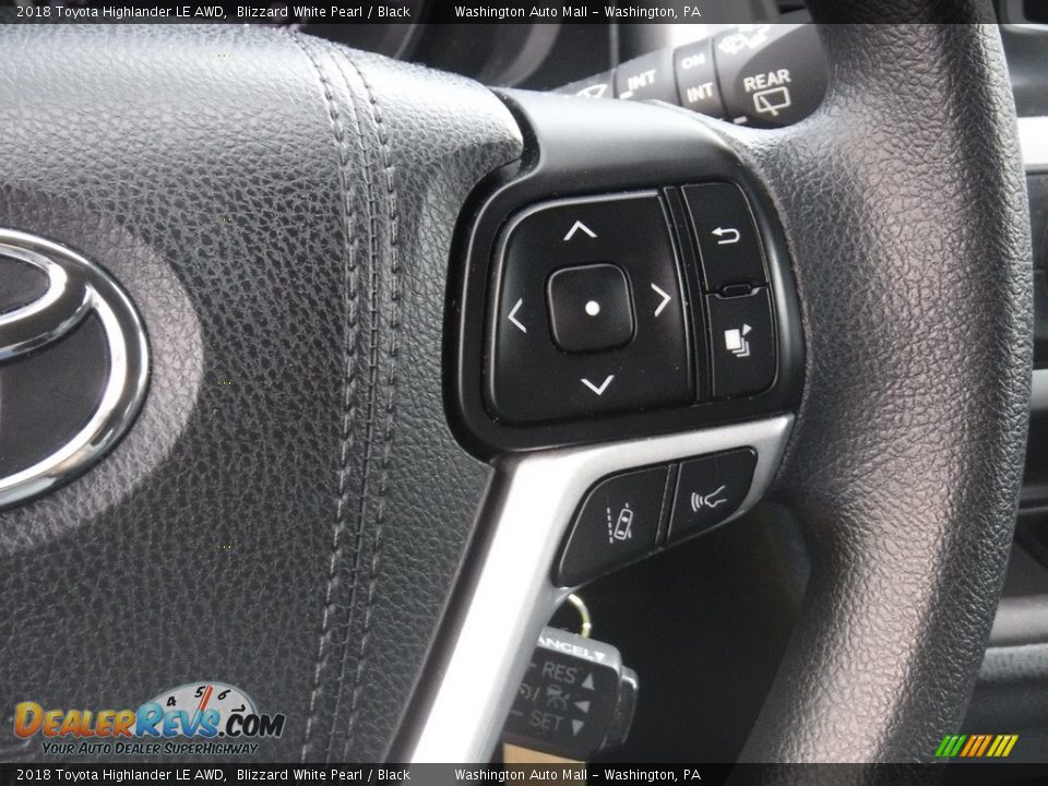 2018 Toyota Highlander LE AWD Blizzard White Pearl / Black Photo #6