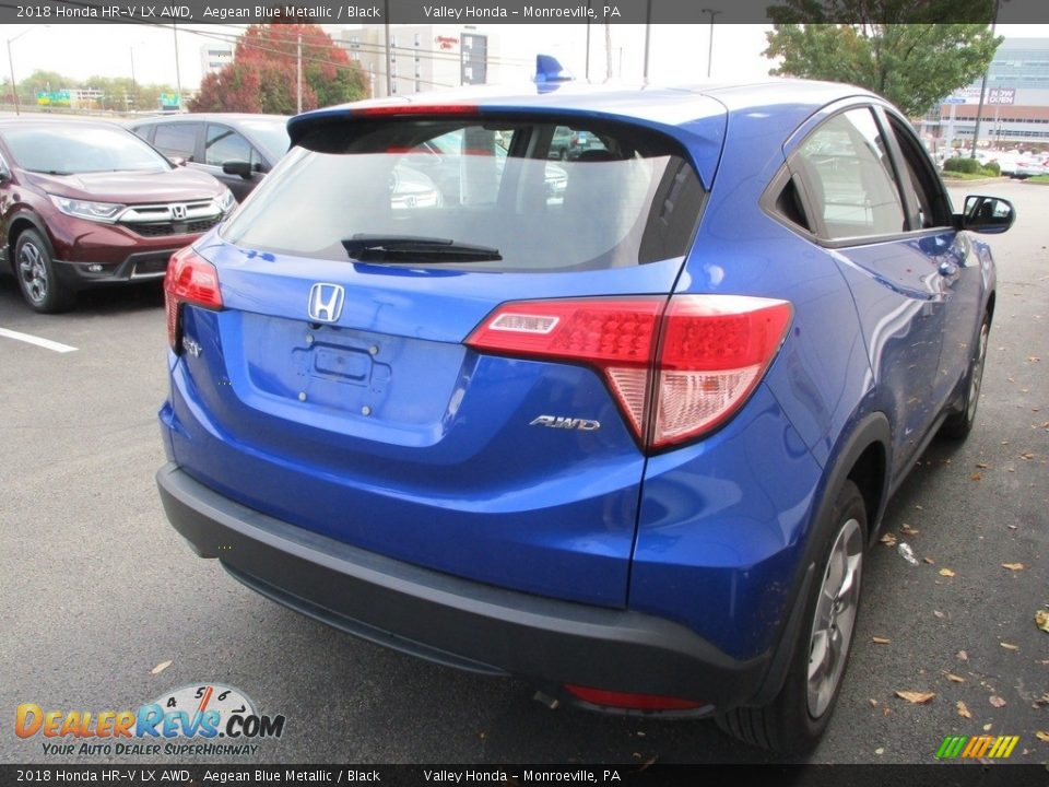 2018 Honda HR-V LX AWD Aegean Blue Metallic / Black Photo #5