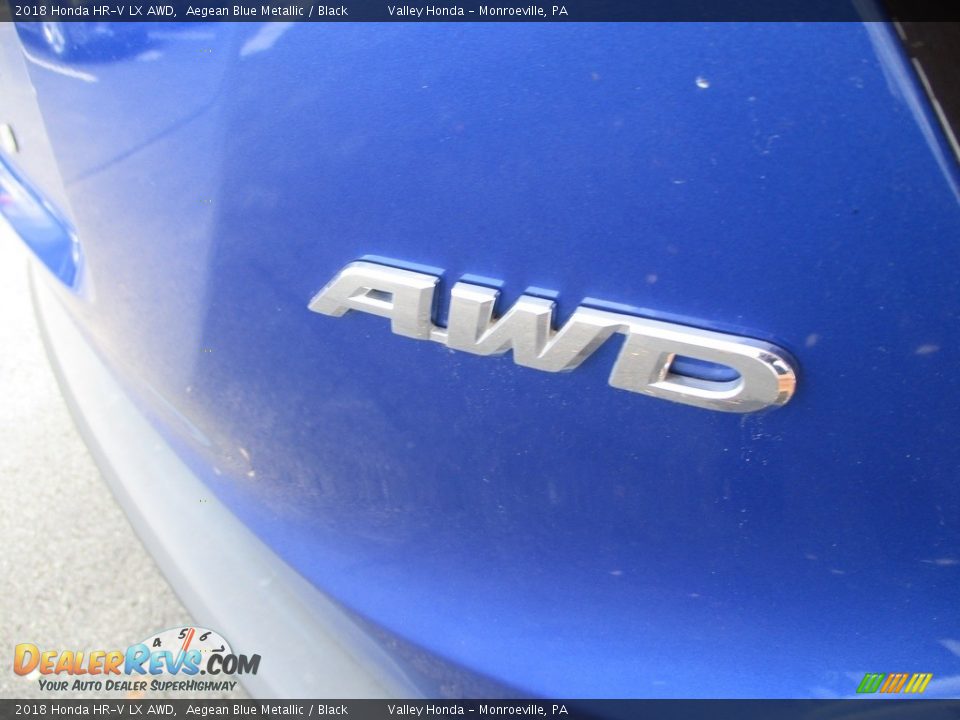 2018 Honda HR-V LX AWD Aegean Blue Metallic / Black Photo #6