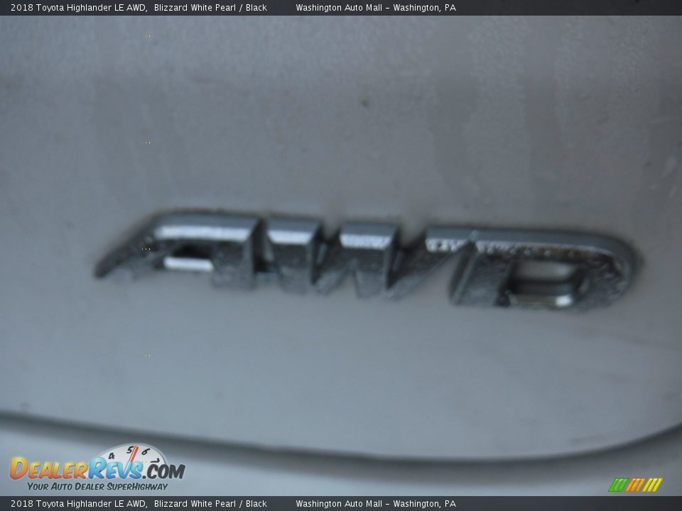 2018 Toyota Highlander LE AWD Blizzard White Pearl / Black Photo #15