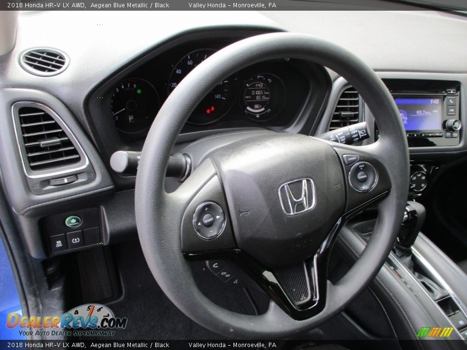 2018 Honda HR-V LX AWD Aegean Blue Metallic / Black Photo #14