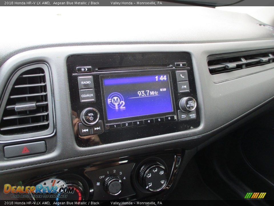 2018 Honda HR-V LX AWD Aegean Blue Metallic / Black Photo #15