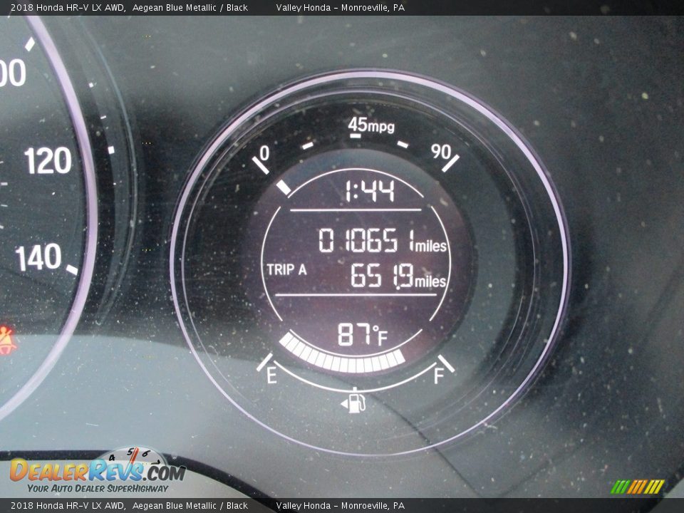 2018 Honda HR-V LX AWD Aegean Blue Metallic / Black Photo #20