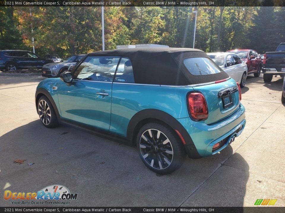 2021 Mini Convertible Cooper S Caribbean Aqua Metallic / Carbon Black Photo #3