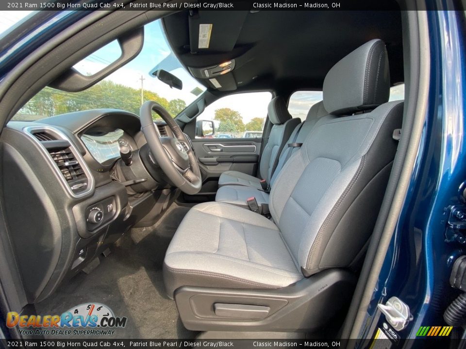 2021 Ram 1500 Big Horn Quad Cab 4x4 Patriot Blue Pearl / Diesel Gray/Black Photo #2
