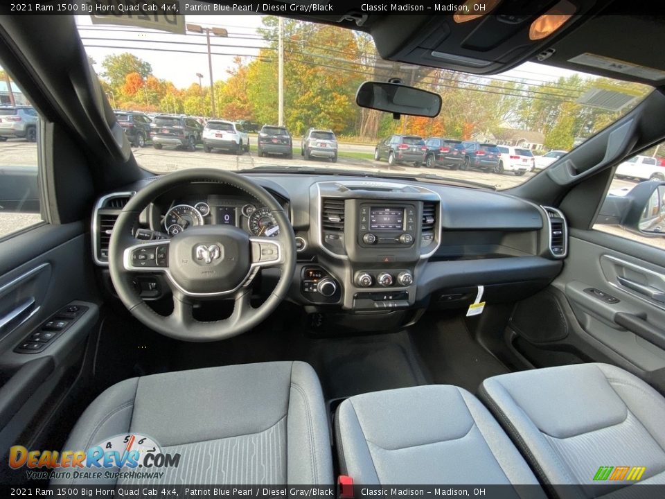 2021 Ram 1500 Big Horn Quad Cab 4x4 Patriot Blue Pearl / Diesel Gray/Black Photo #4