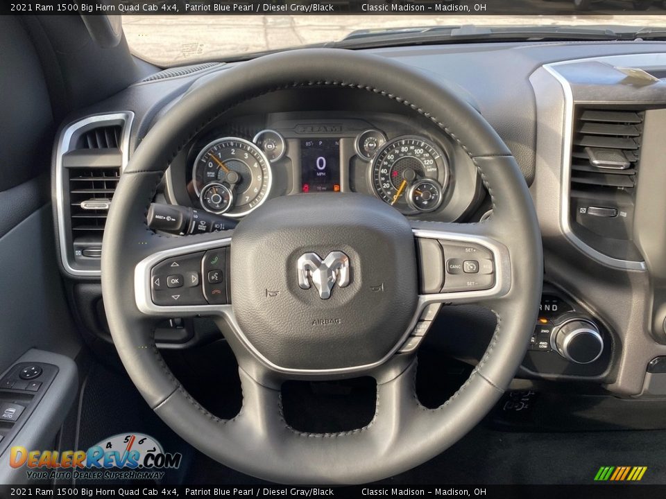 2021 Ram 1500 Big Horn Quad Cab 4x4 Patriot Blue Pearl / Diesel Gray/Black Photo #5