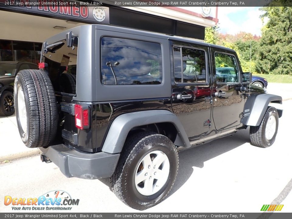 2017 Jeep Wrangler Unlimited Sport 4x4 Black / Black Photo #2