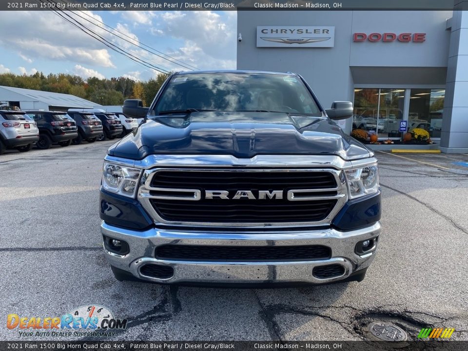 2021 Ram 1500 Big Horn Quad Cab 4x4 Patriot Blue Pearl / Diesel Gray/Black Photo #7