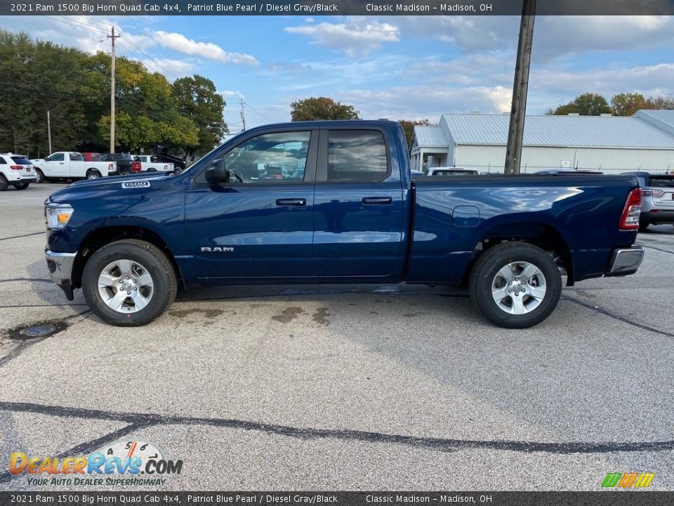 2021 Ram 1500 Big Horn Quad Cab 4x4 Patriot Blue Pearl / Diesel Gray/Black Photo #8