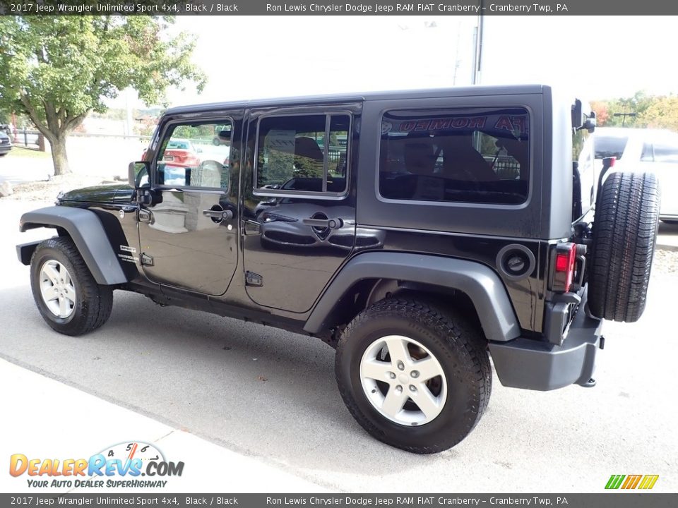 2017 Jeep Wrangler Unlimited Sport 4x4 Black / Black Photo #5