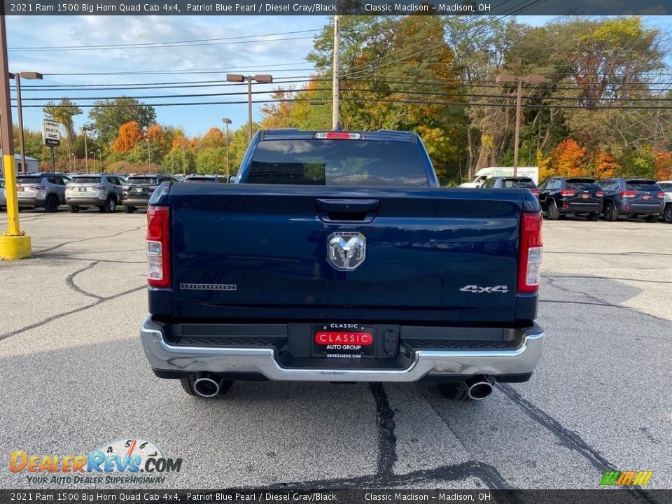 2021 Ram 1500 Big Horn Quad Cab 4x4 Patriot Blue Pearl / Diesel Gray/Black Photo #10