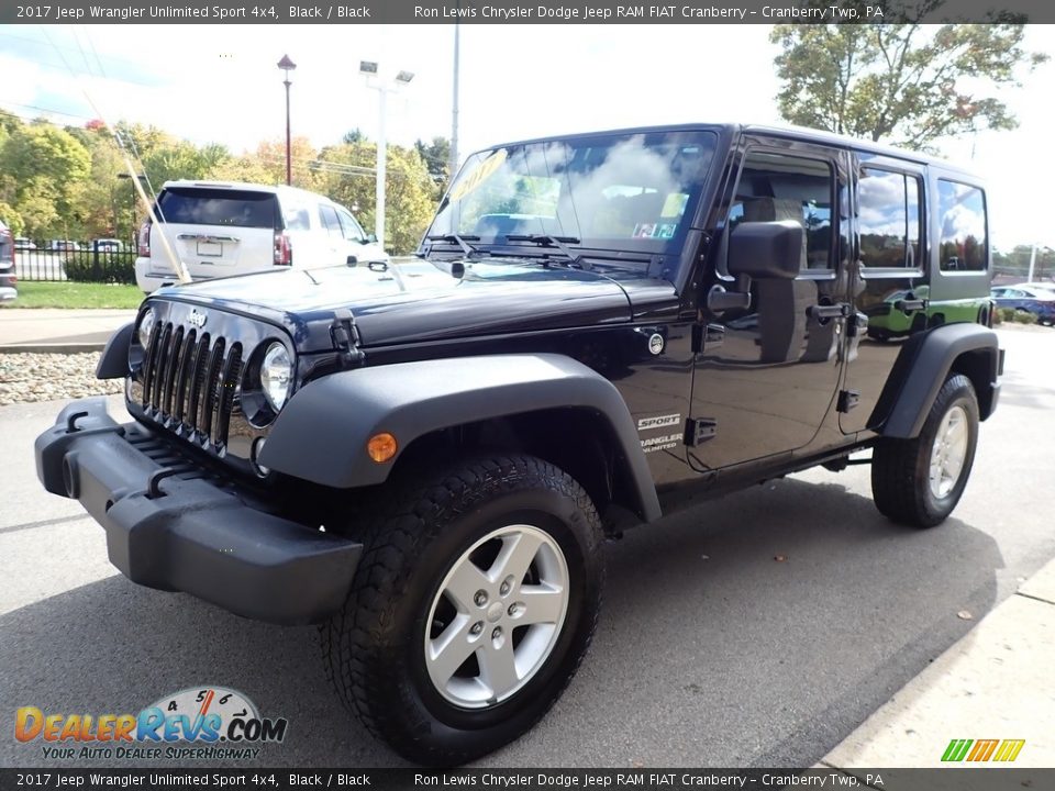 2017 Jeep Wrangler Unlimited Sport 4x4 Black / Black Photo #7