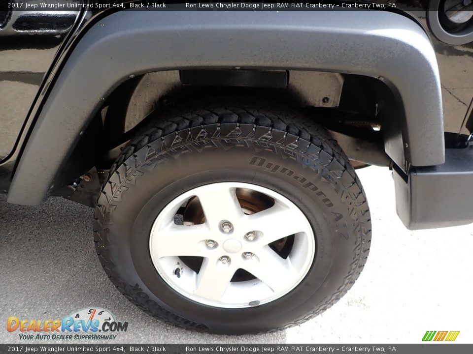 2017 Jeep Wrangler Unlimited Sport 4x4 Black / Black Photo #10