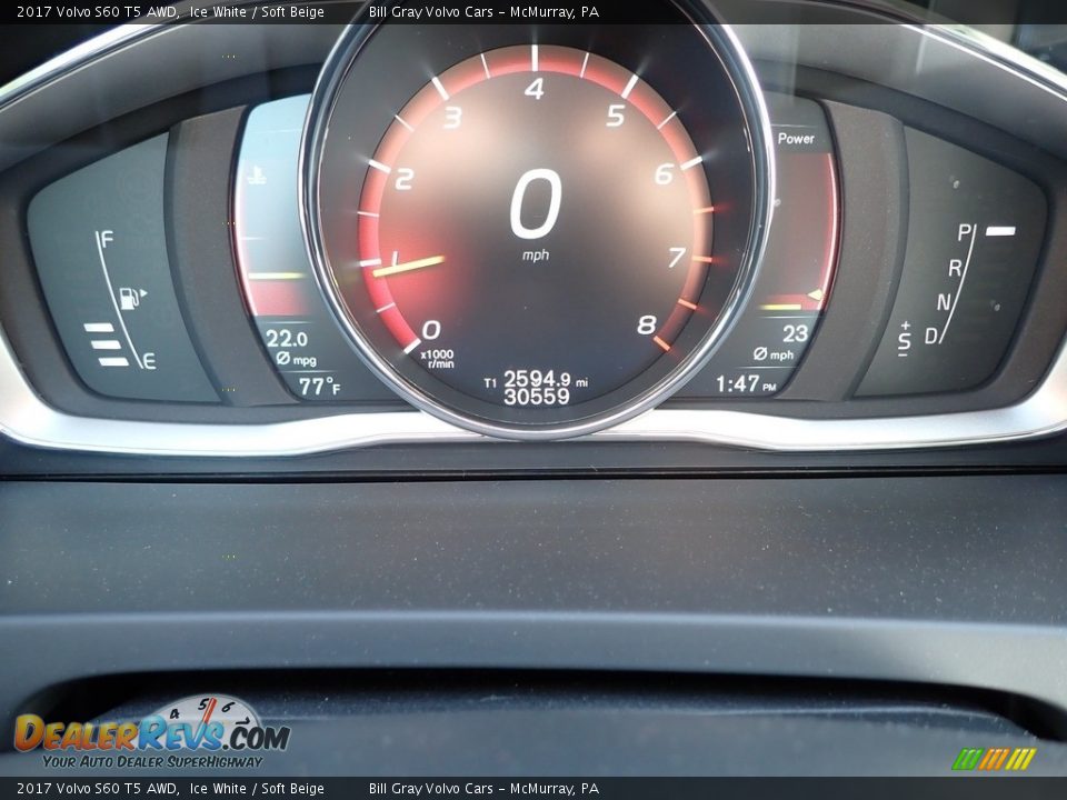 2017 Volvo S60 T5 AWD Gauges Photo #25