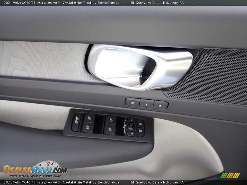 2021 Volvo XC40 T5 Inscription AWD Crystal White Metallic / Blond/Charcoal Photo #10