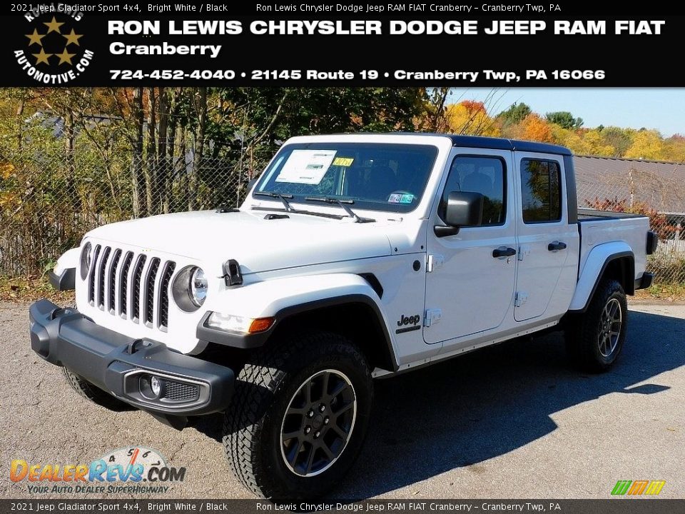 2021 Jeep Gladiator Sport 4x4 Bright White / Black Photo #1