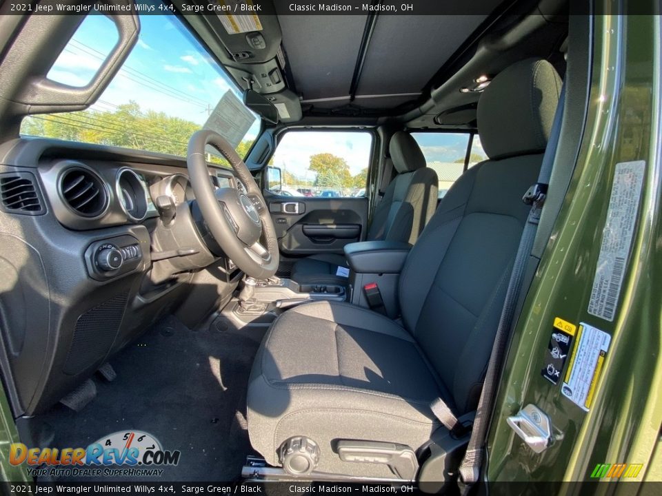 2021 Jeep Wrangler Unlimited Willys 4x4 Sarge Green / Black Photo #3