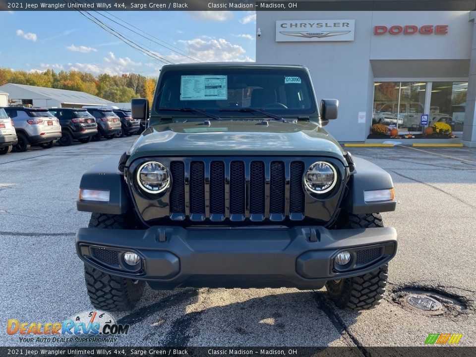 2021 Jeep Wrangler Unlimited Willys 4x4 Sarge Green / Black Photo #8