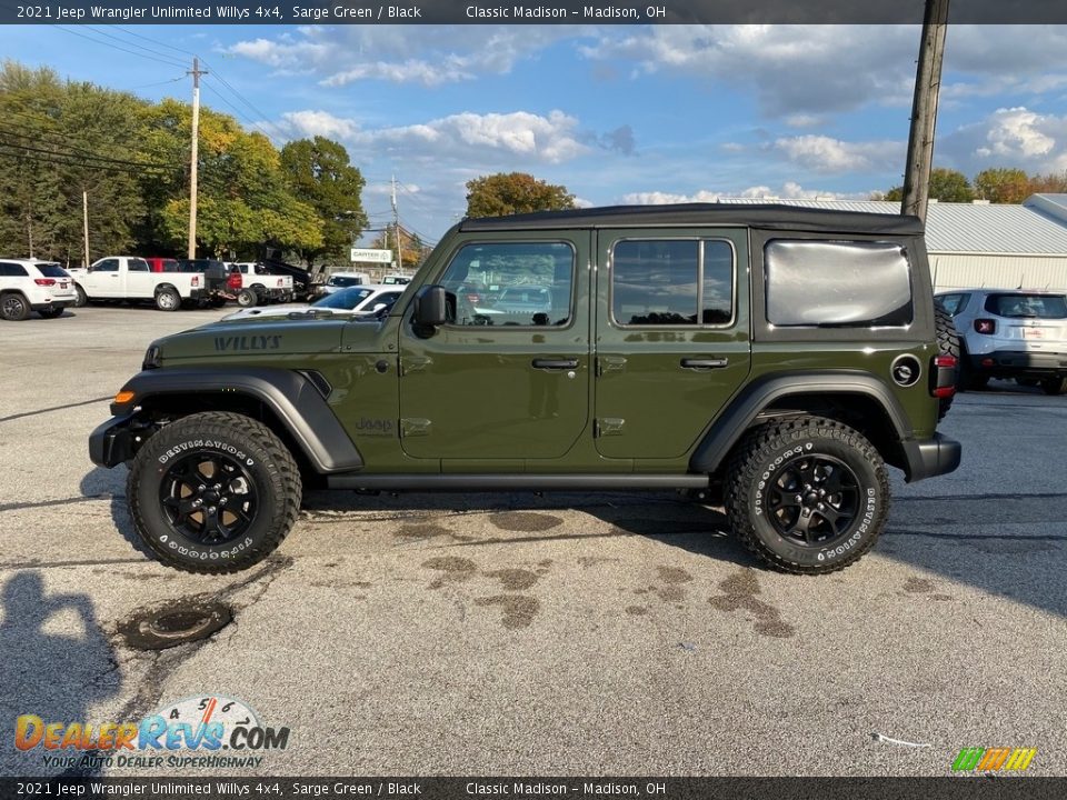 2021 Jeep Wrangler Unlimited Willys 4x4 Sarge Green / Black Photo #10