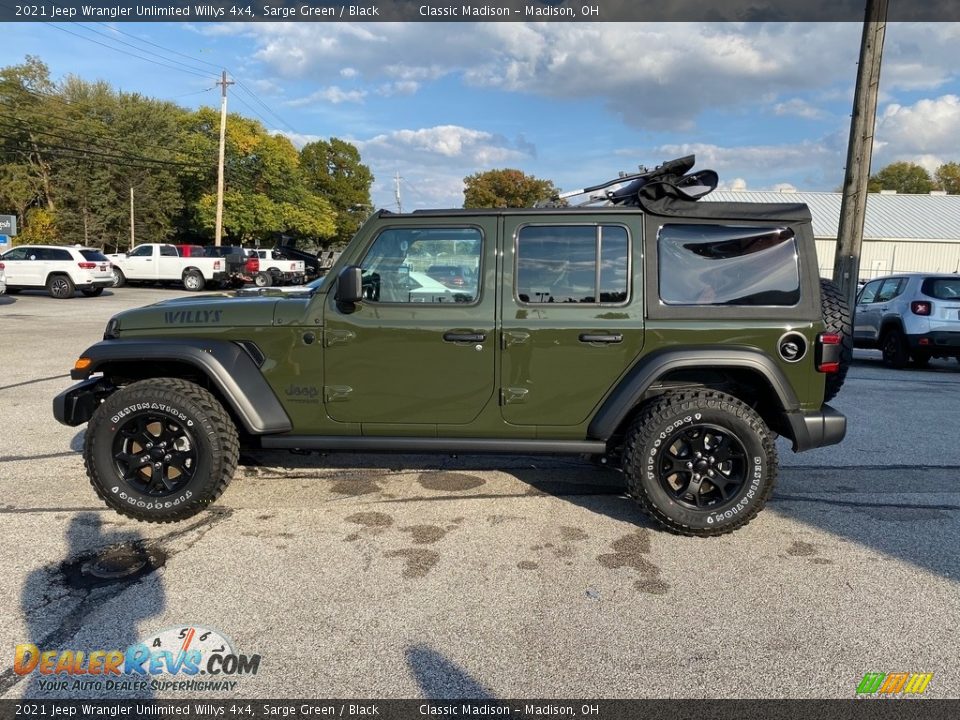 2021 Jeep Wrangler Unlimited Willys 4x4 Sarge Green / Black Photo #11