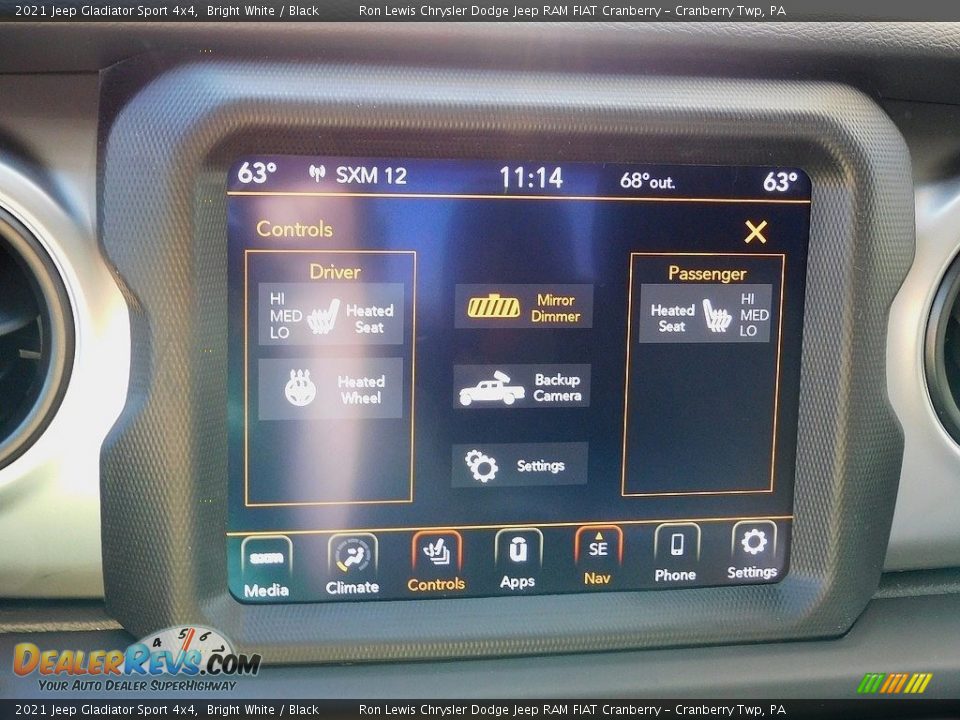 2021 Jeep Gladiator Sport 4x4 Bright White / Black Photo #16