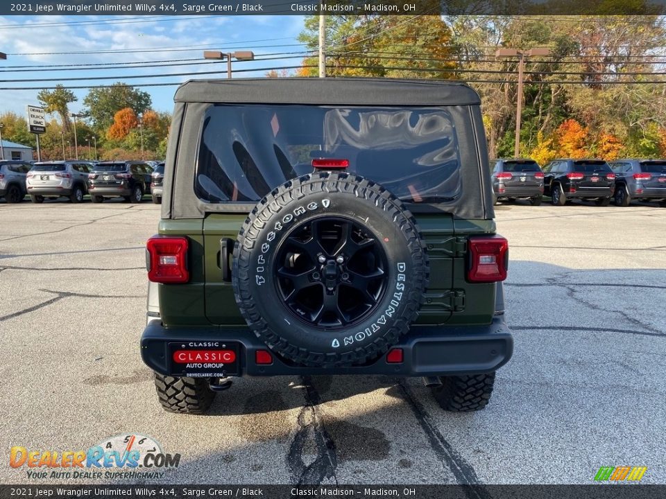 2021 Jeep Wrangler Unlimited Willys 4x4 Sarge Green / Black Photo #13