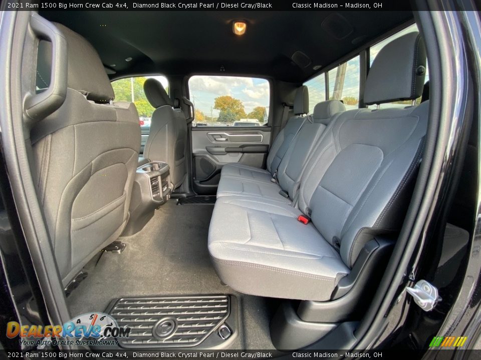 2021 Ram 1500 Big Horn Crew Cab 4x4 Diamond Black Crystal Pearl / Diesel Gray/Black Photo #3