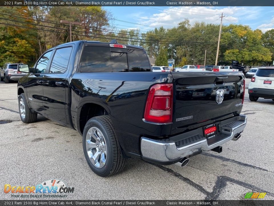 2021 Ram 1500 Big Horn Crew Cab 4x4 Diamond Black Crystal Pearl / Diesel Gray/Black Photo #9