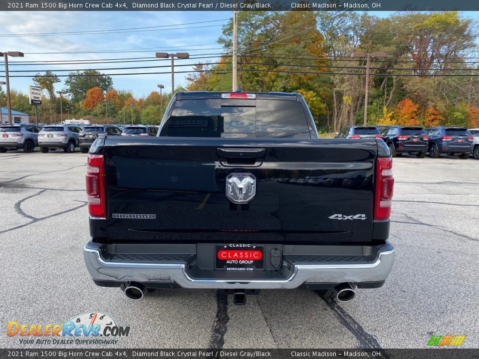 2021 Ram 1500 Big Horn Crew Cab 4x4 Diamond Black Crystal Pearl / Diesel Gray/Black Photo #10