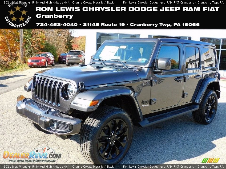2021 Jeep Wrangler Unlimited High Altitude 4x4 Granite Crystal Metallic / Black Photo #1