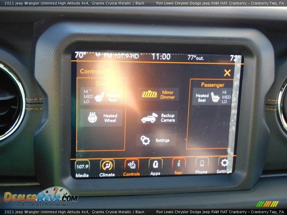 2021 Jeep Wrangler Unlimited High Altitude 4x4 Granite Crystal Metallic / Black Photo #16