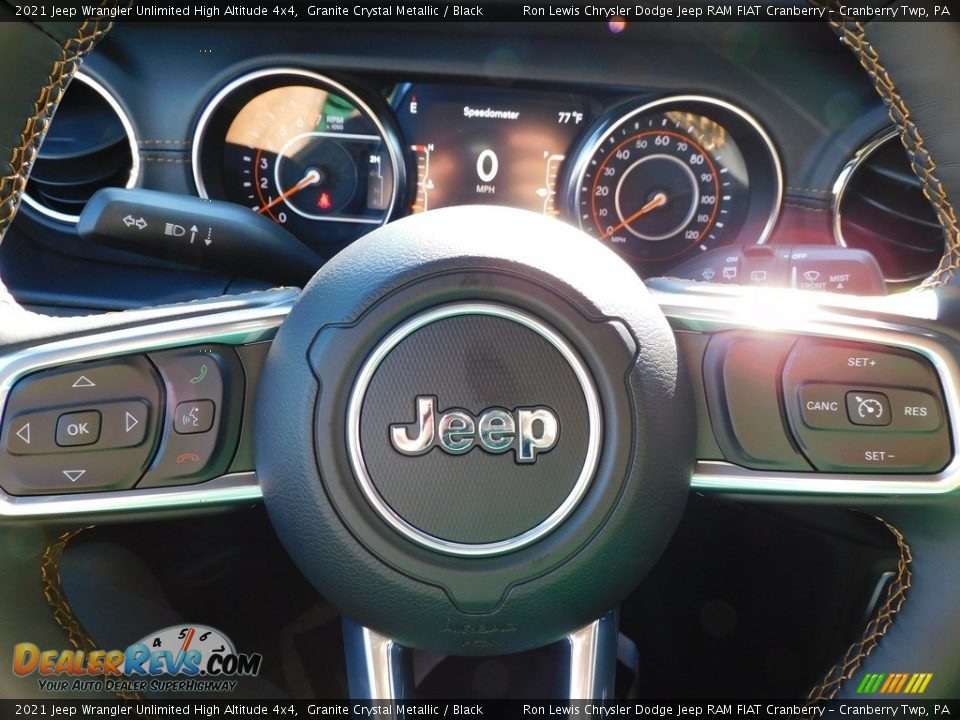 2021 Jeep Wrangler Unlimited High Altitude 4x4 Granite Crystal Metallic / Black Photo #19