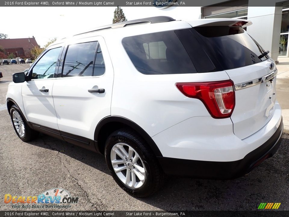 2016 Ford Explorer 4WD Oxford White / Medium Light Camel Photo #3