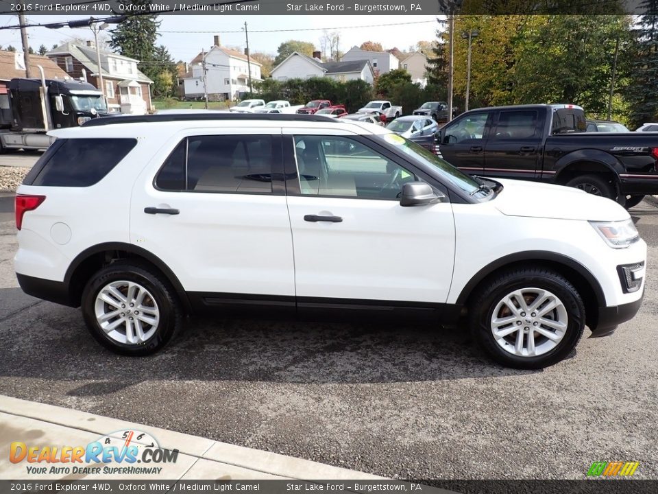 2016 Ford Explorer 4WD Oxford White / Medium Light Camel Photo #7