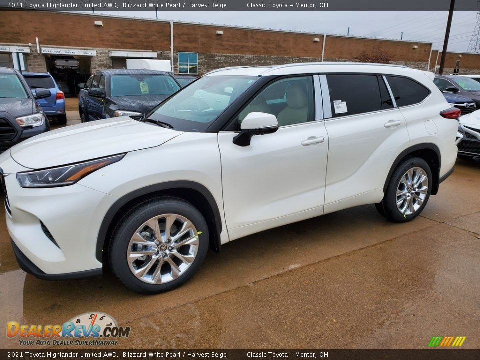2021 Toyota Highlander Limited AWD Blizzard White Pearl / Harvest Beige Photo #1