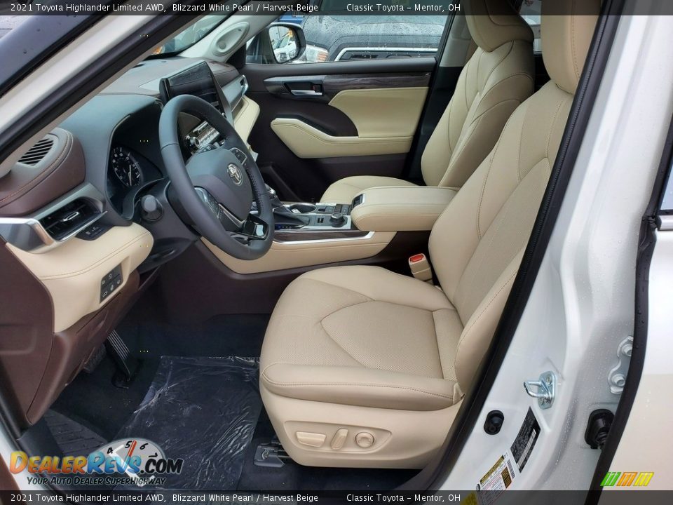 Harvest Beige Interior - 2021 Toyota Highlander Limited AWD Photo #2