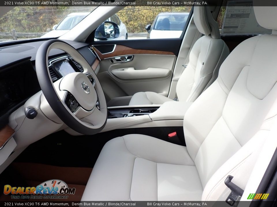 Front Seat of 2021 Volvo XC90 T6 AWD Momentum Photo #7