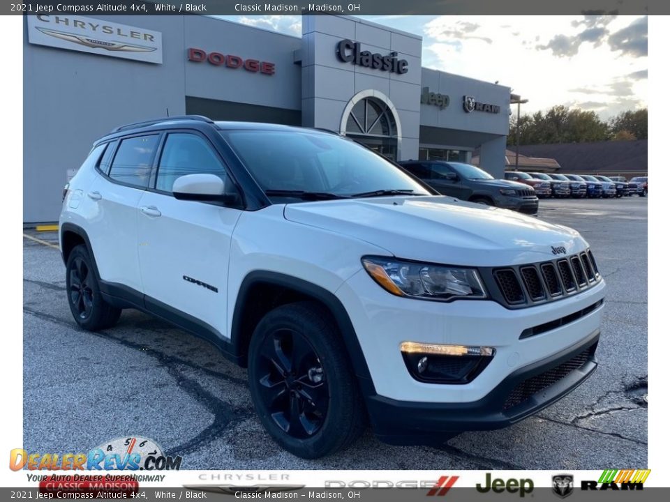 2021 Jeep Compass Altitude 4x4 White / Black Photo #1