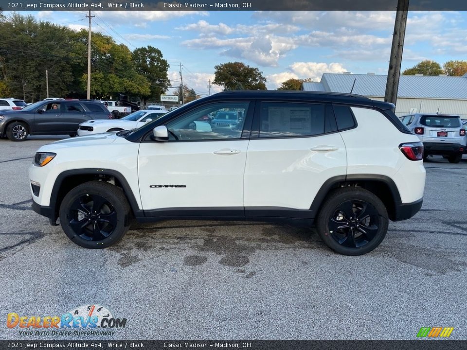 2021 Jeep Compass Altitude 4x4 White / Black Photo #8