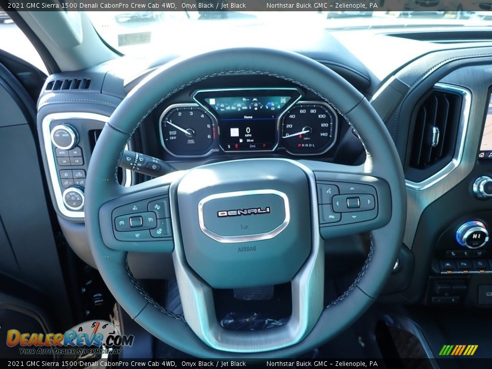 2021 GMC Sierra 1500 Denali CabonPro Crew Cab 4WD Steering Wheel Photo #17