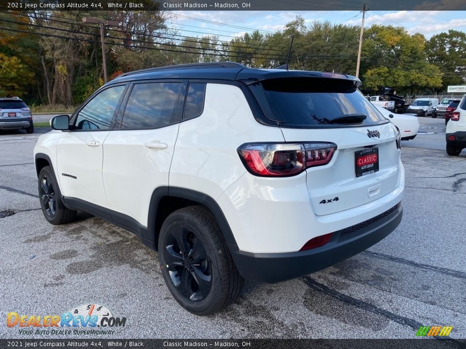 2021 Jeep Compass Altitude 4x4 White / Black Photo #9