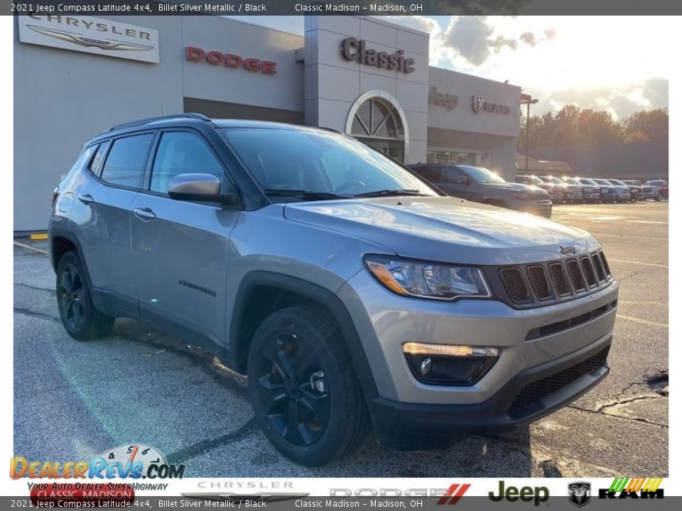 2021 Jeep Compass Latitude 4x4 Billet Silver Metallic / Black Photo #1