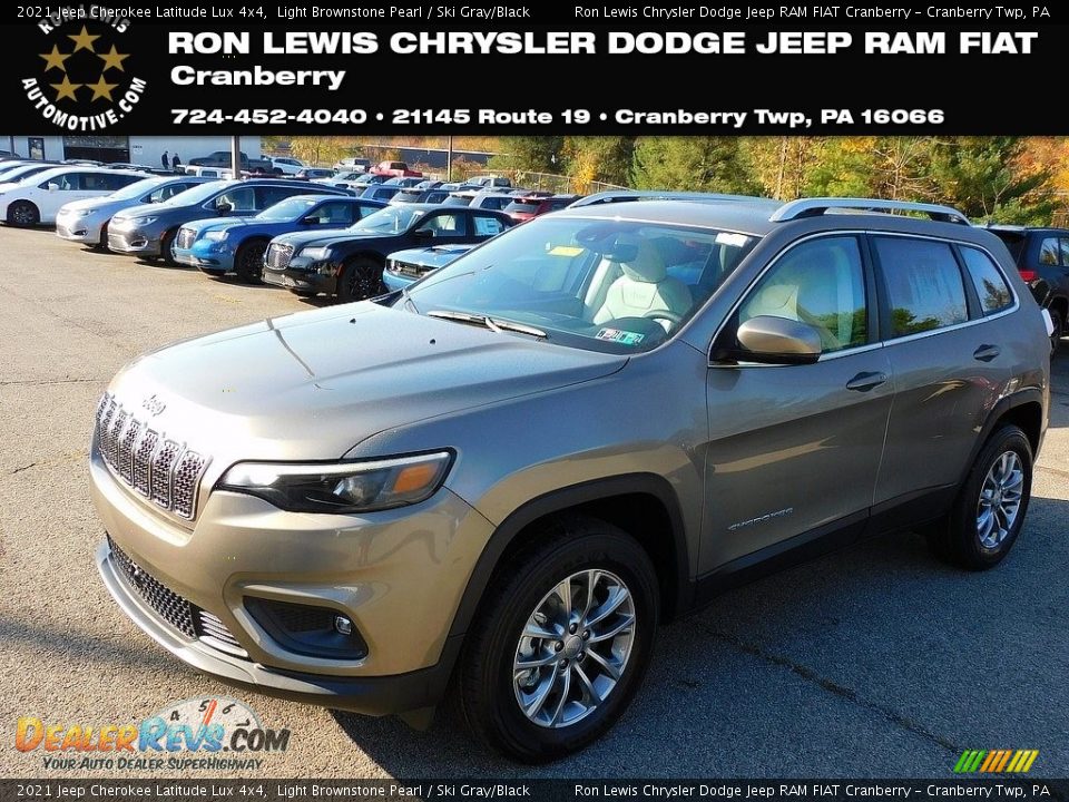 2021 Jeep Cherokee Latitude Lux 4x4 Light Brownstone Pearl / Ski Gray/Black Photo #1