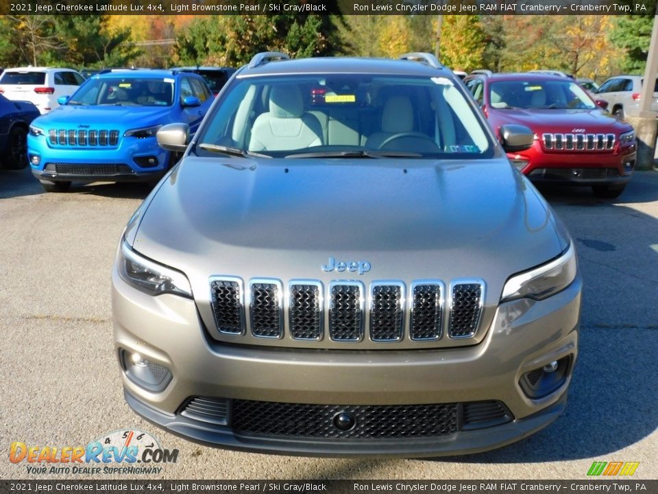 2021 Jeep Cherokee Latitude Lux 4x4 Light Brownstone Pearl / Ski Gray/Black Photo #2