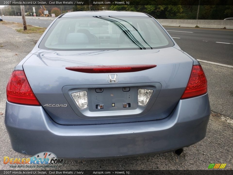 2007 Honda Accord LX Sedan Cool Blue Metallic / Ivory Photo #6
