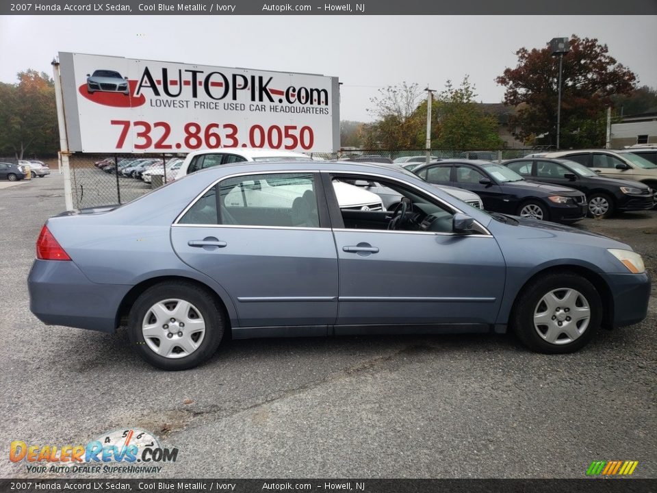 2007 Honda Accord LX Sedan Cool Blue Metallic / Ivory Photo #8