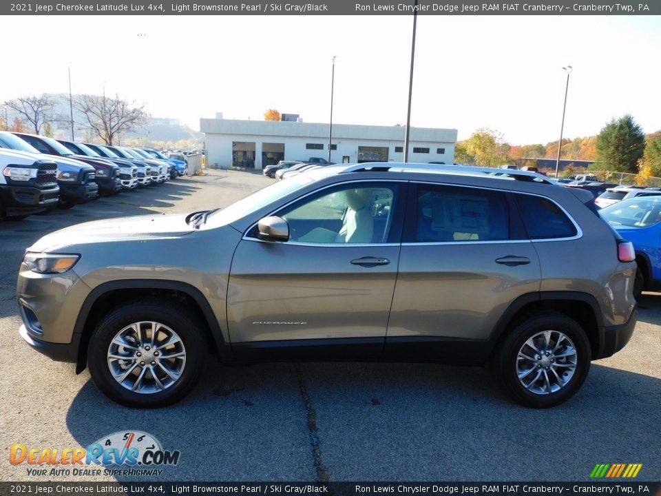 2021 Jeep Cherokee Latitude Lux 4x4 Light Brownstone Pearl / Ski Gray/Black Photo #9