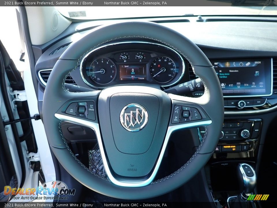 2021 Buick Encore Preferred Summit White / Ebony Photo #17